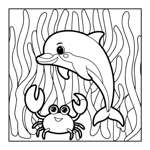 Cool dolphin wearing sunglasses riding a wave at the beach