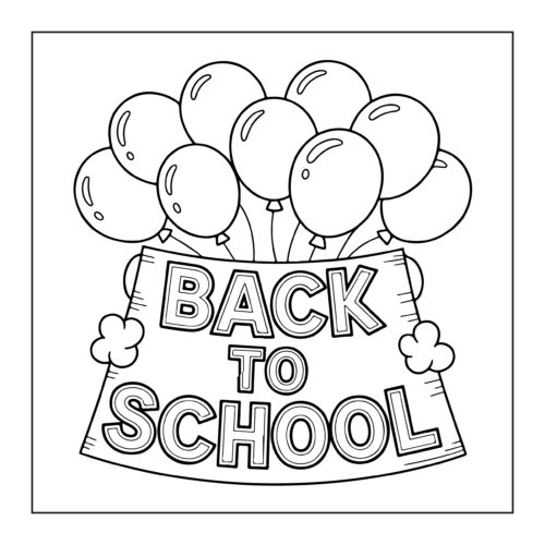 Back to School banner with balloons