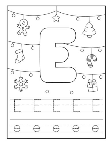 Christmas Letter E