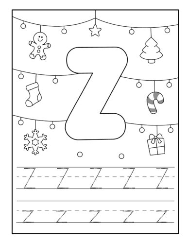Christmas Letter Z