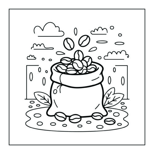 Coffee bean bag spilling everywhere