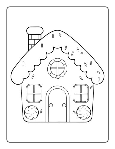 Gingerbread House Coloring Page 10