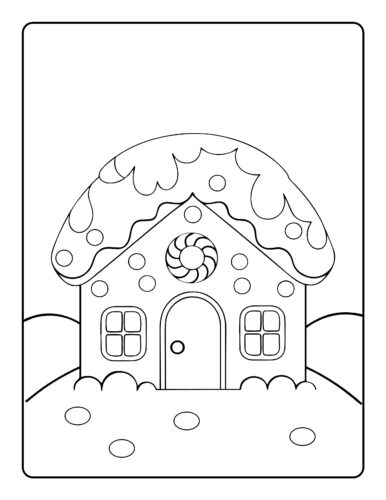 Gingerbread House Coloring Page 5