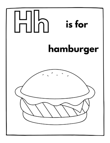 H is for Hamburger