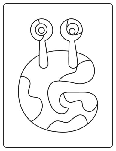 Letter G Snail like creature with eyestalks