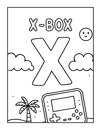 Letter X with X Box and handheld console