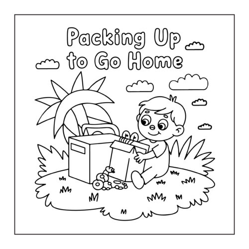 Packing Up to Go Home with child