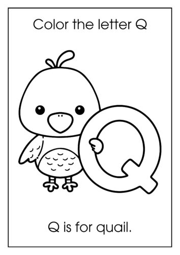 Q is for quail Small bird character