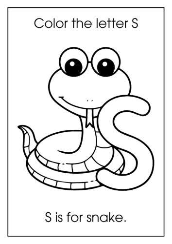 S is for snake Coiled snake character