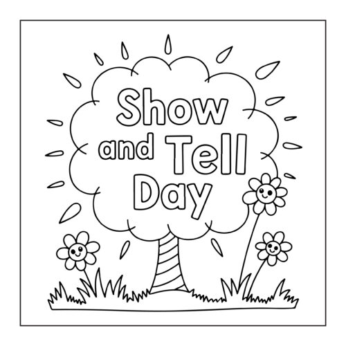 Show and Tell Day with smiling flowers