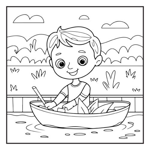 Child playing in bathtub outdoors