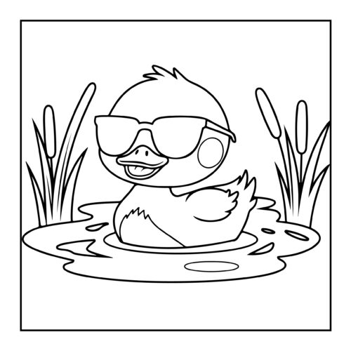 Cool duck with stylish sunglasses