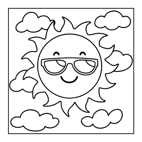 Cool sun wearing stylish sunglasses