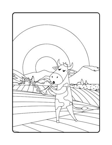 Cow making moo sound loudly