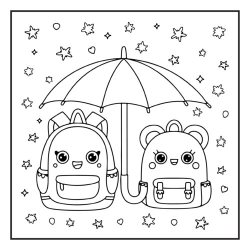 Cute backpacks under umbrella stars