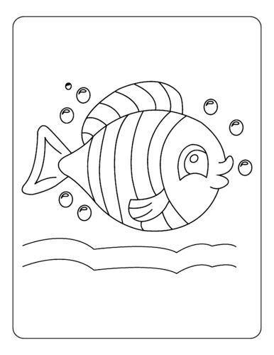 Gold fish with underwater bubbles