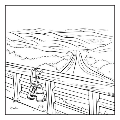 Mountain vista from wooden observation deck
