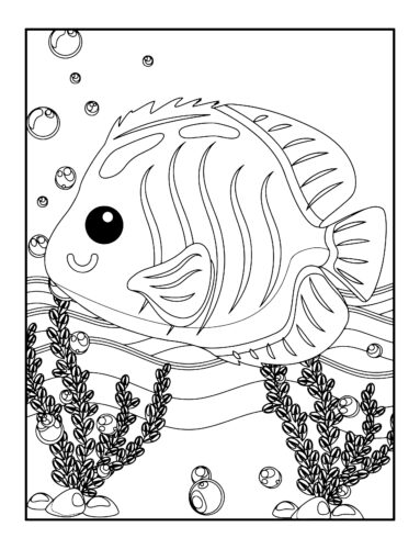 Round fish with decorative patterns