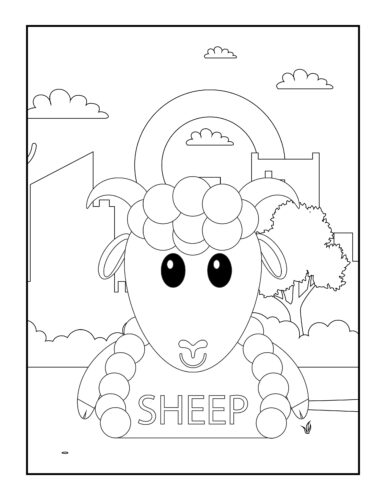 Sheep holding sign saying 'SHEEP'