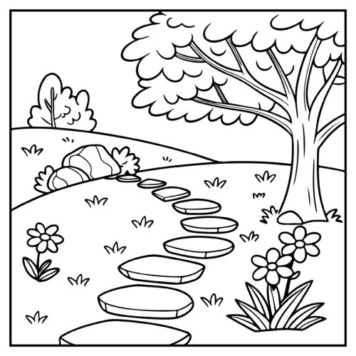 Stepping stones garden path