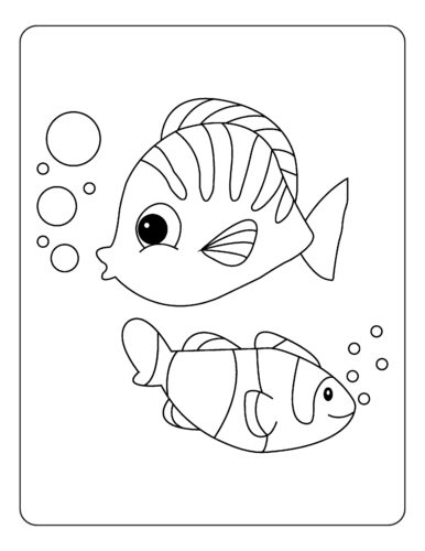 Two gold fish swimming together