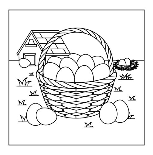 basket full of fresh eggs