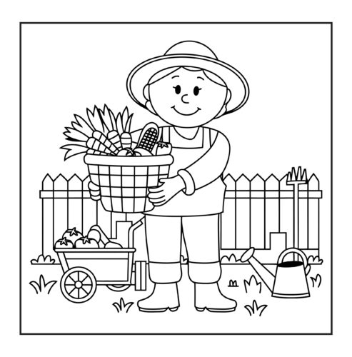 farmer holding vegetable harvest basket