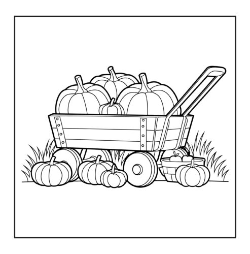 pumpkin wagon for autumn harvest