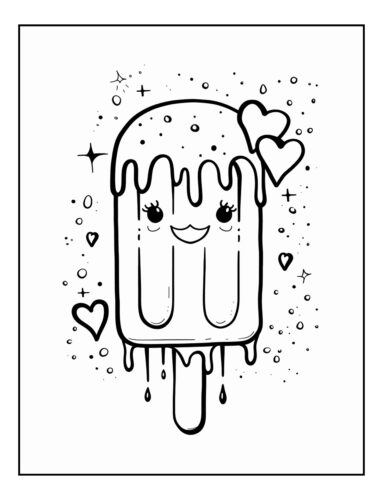 Adorable melting ice cream