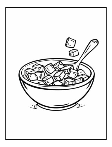 Bowl of ice cubes