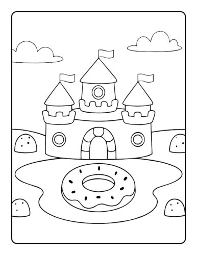 Castle with donut moat bridge
