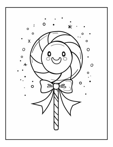 Cheerful lollipop candy bow