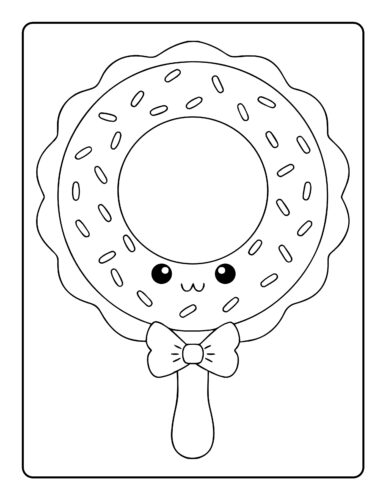 Cute donut lollipop with bow