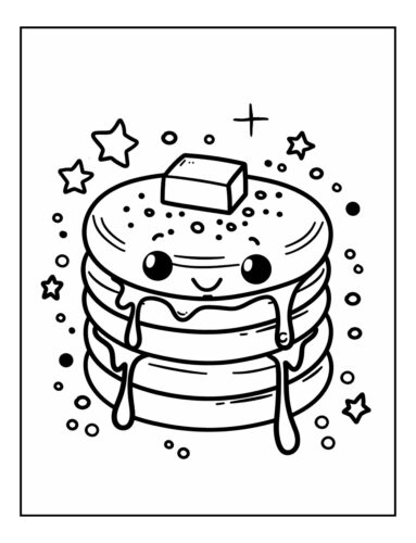 Cute pancake stack butter