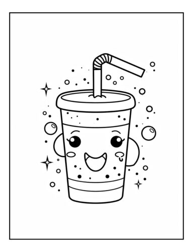 Happy drink with straw