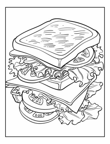 Layered sandwich with fresh ingredients