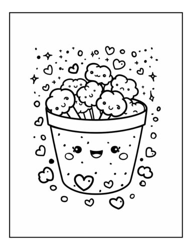 Popcorn bucket with cute face