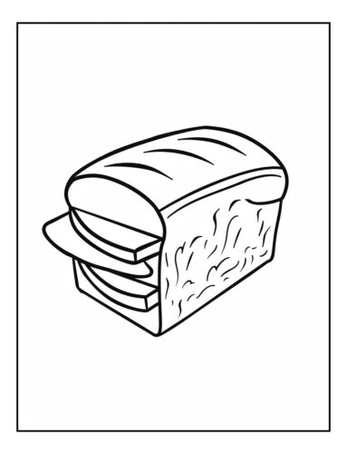 Sliced bread loaf with texture