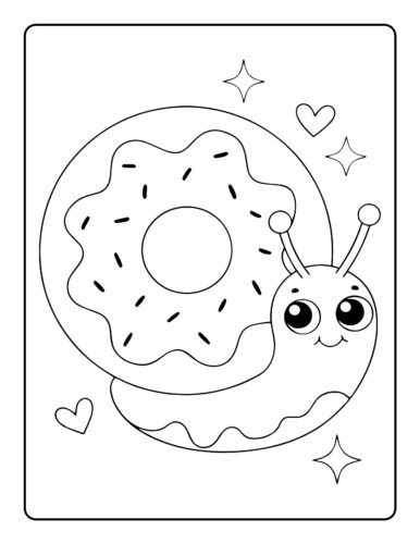 Snail with donut shaped shell