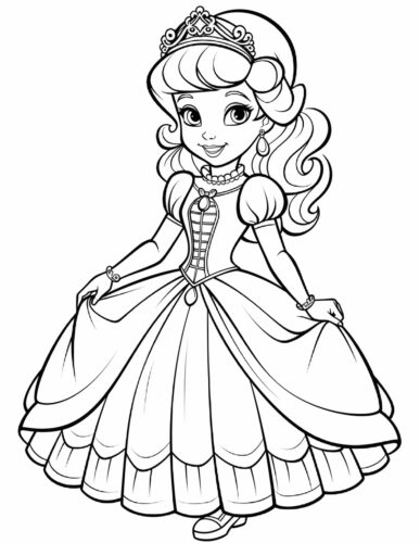 princess coloring pages altenrtive text